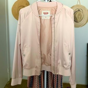 TARGET MOSSIMO BABY BLUSH PINK BOMBER SILK STYLE